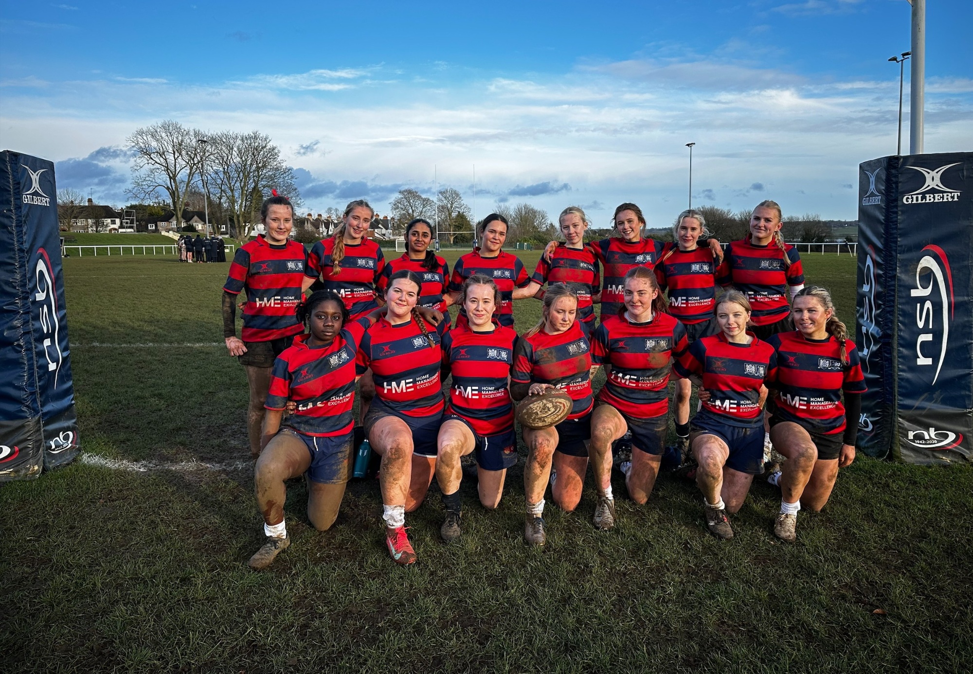 Rugby sevens girl team after the match